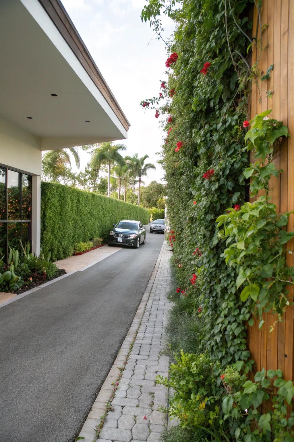 Vertical gardens bring greenery to small spaces.