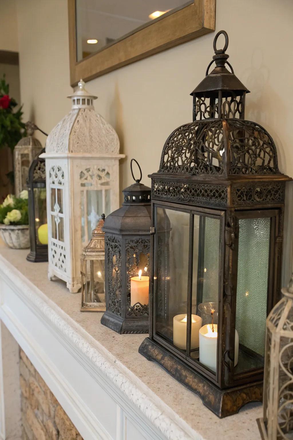 Integrate and match lantern panaches for a diverse aesthetic.