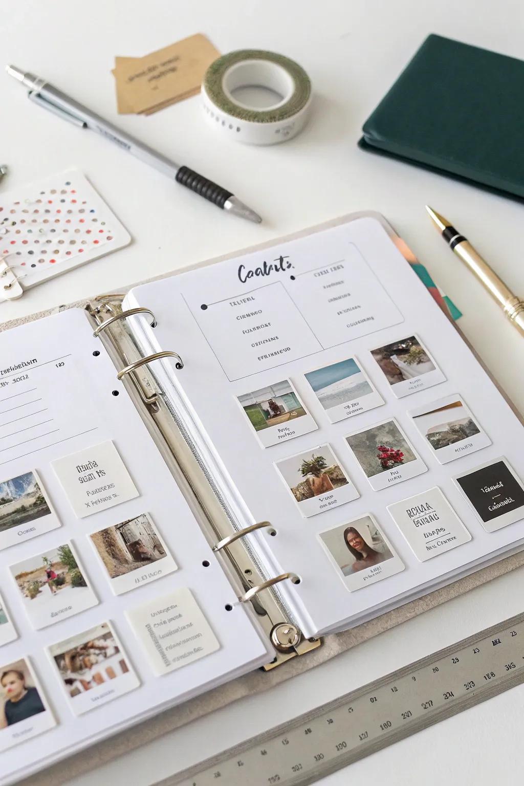 A contacts segment for immediate use of vital information.