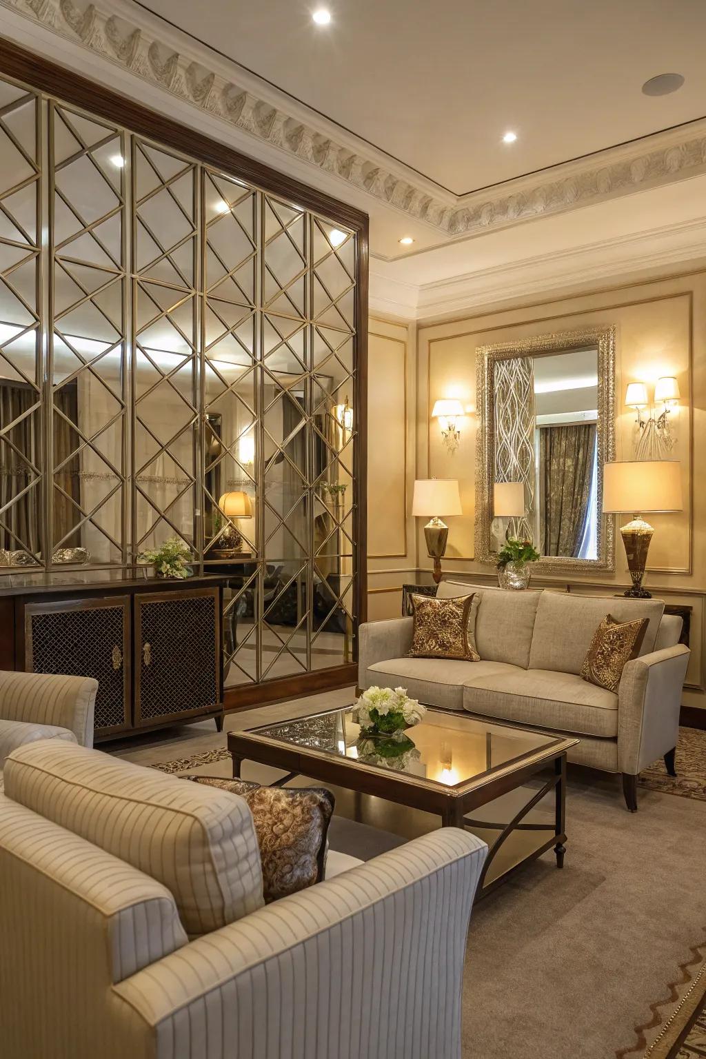 Reflection boards add light and space to your room.