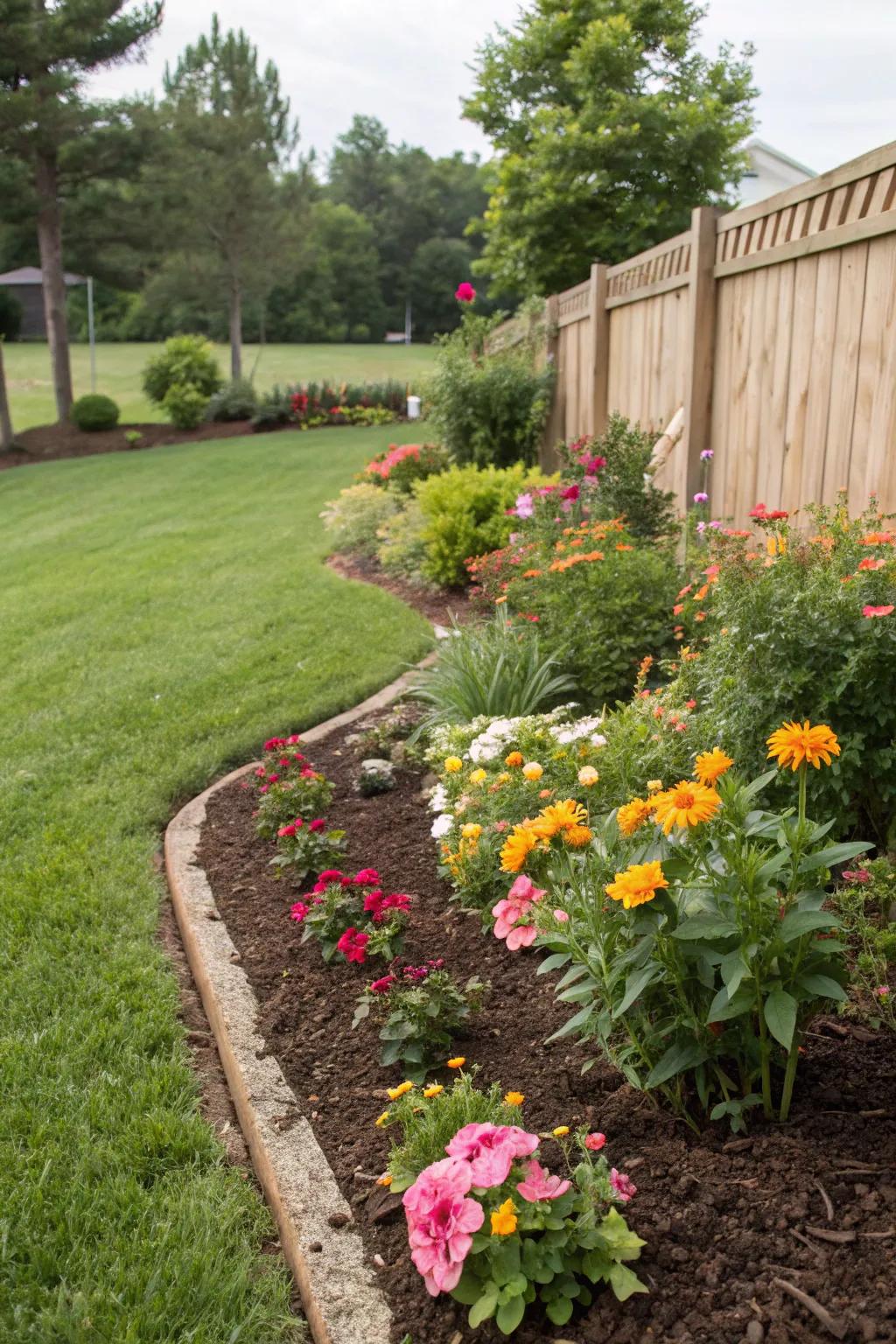 Mulch keeps your garden neat and reduces maintenance.