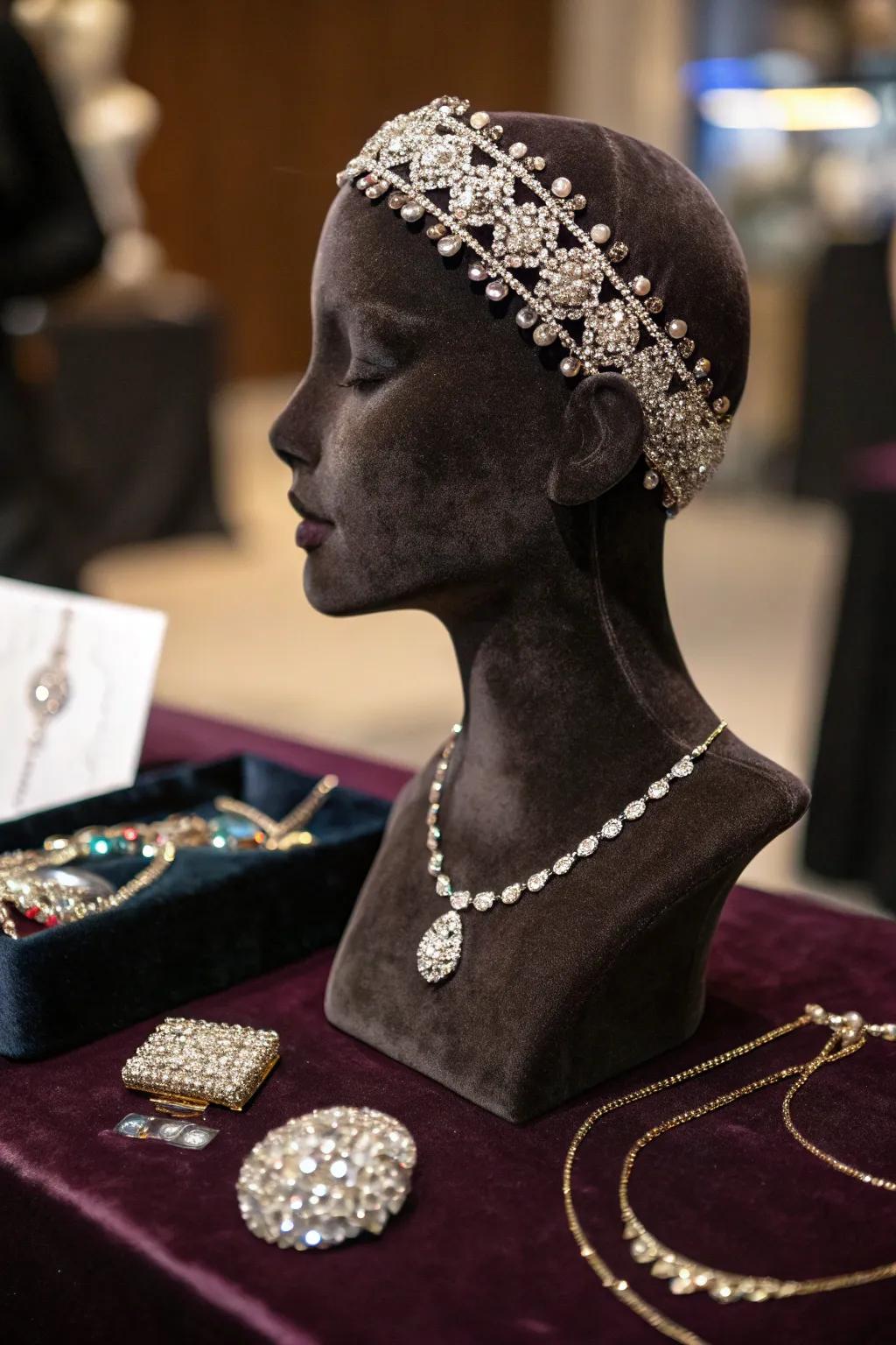 Gemstone accents add sparkle and glamour to décor.