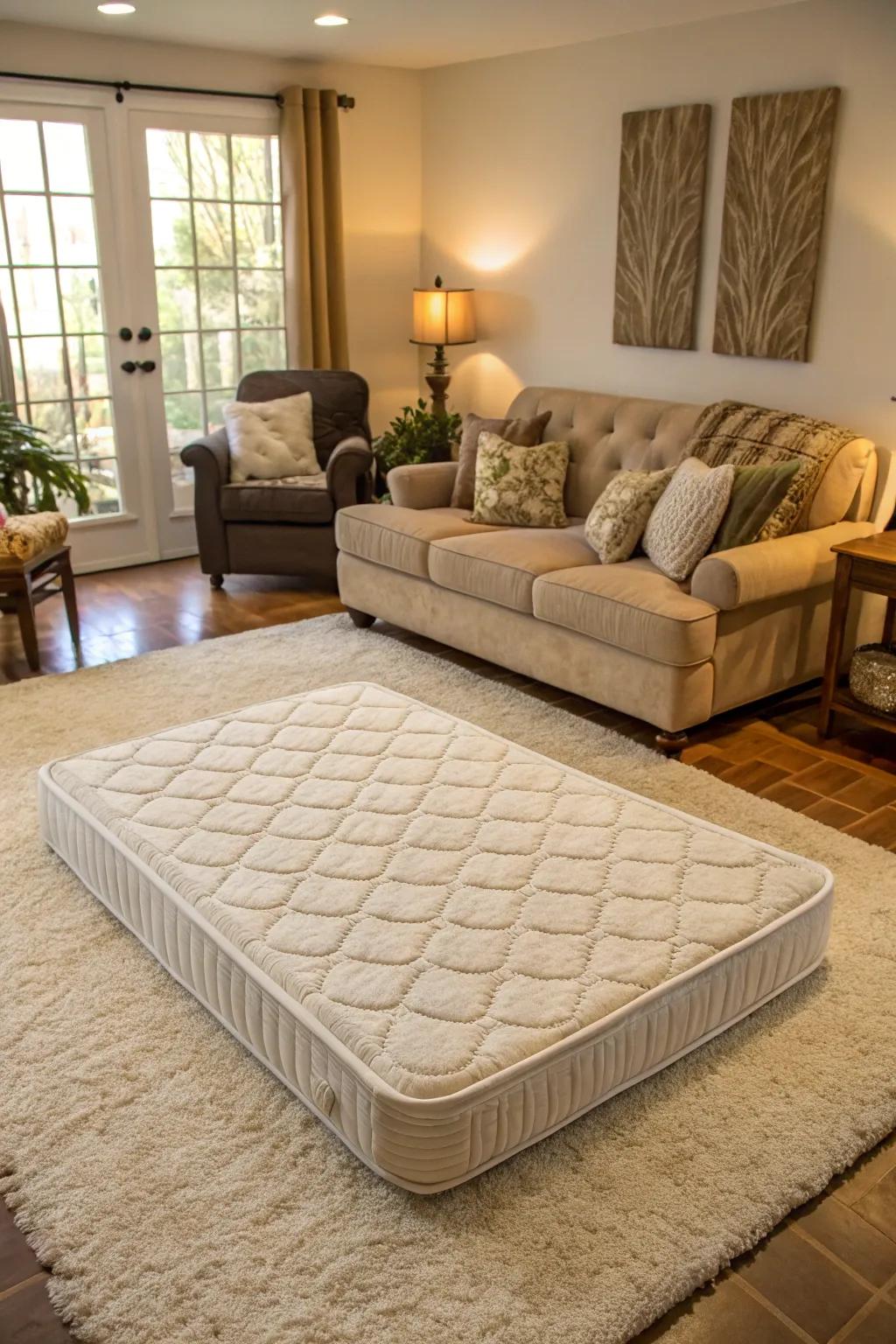 Mark your space and add warmth with a cozy floor covering.