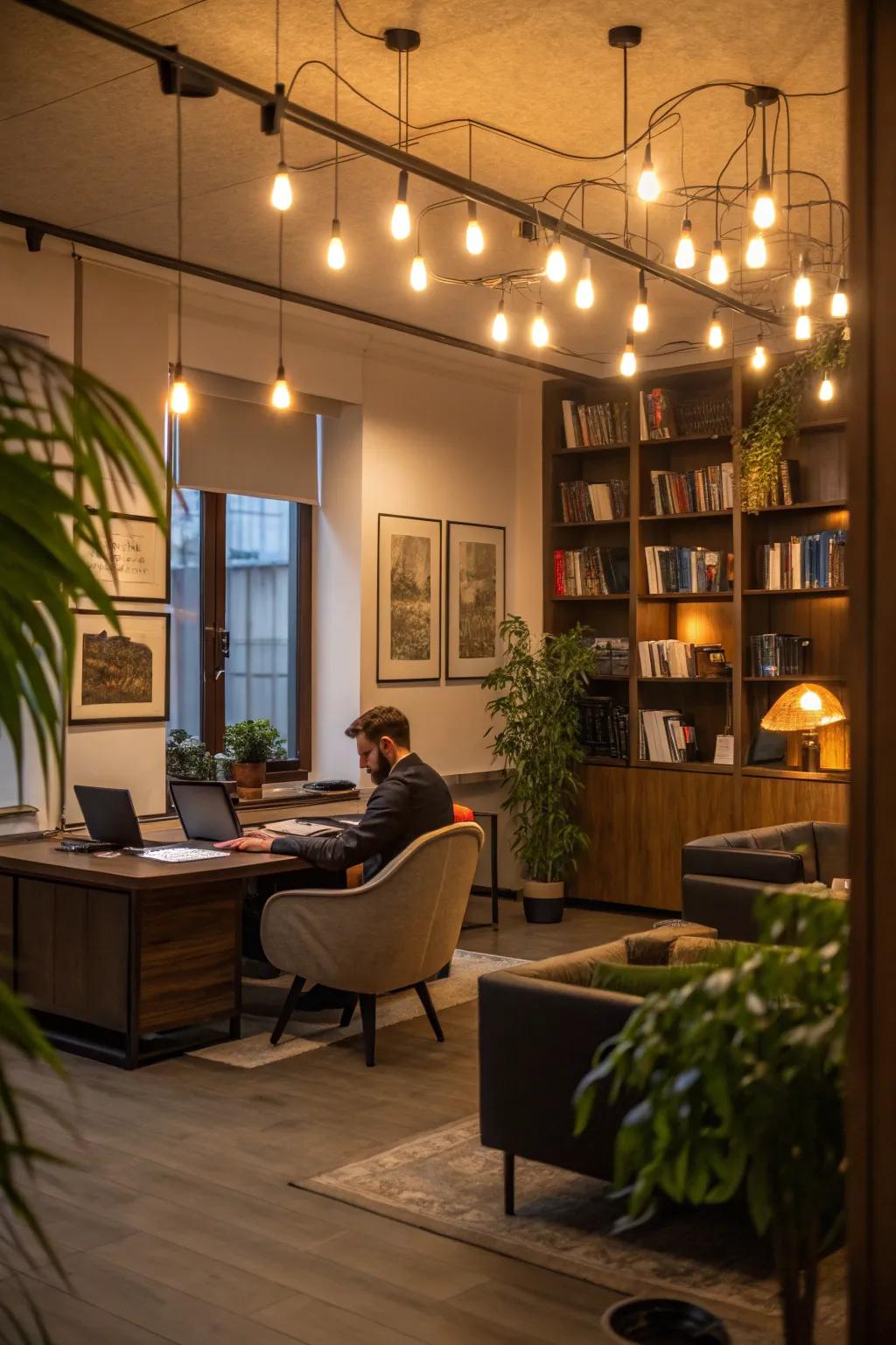 Background lighting improves the mood and utility of your office.