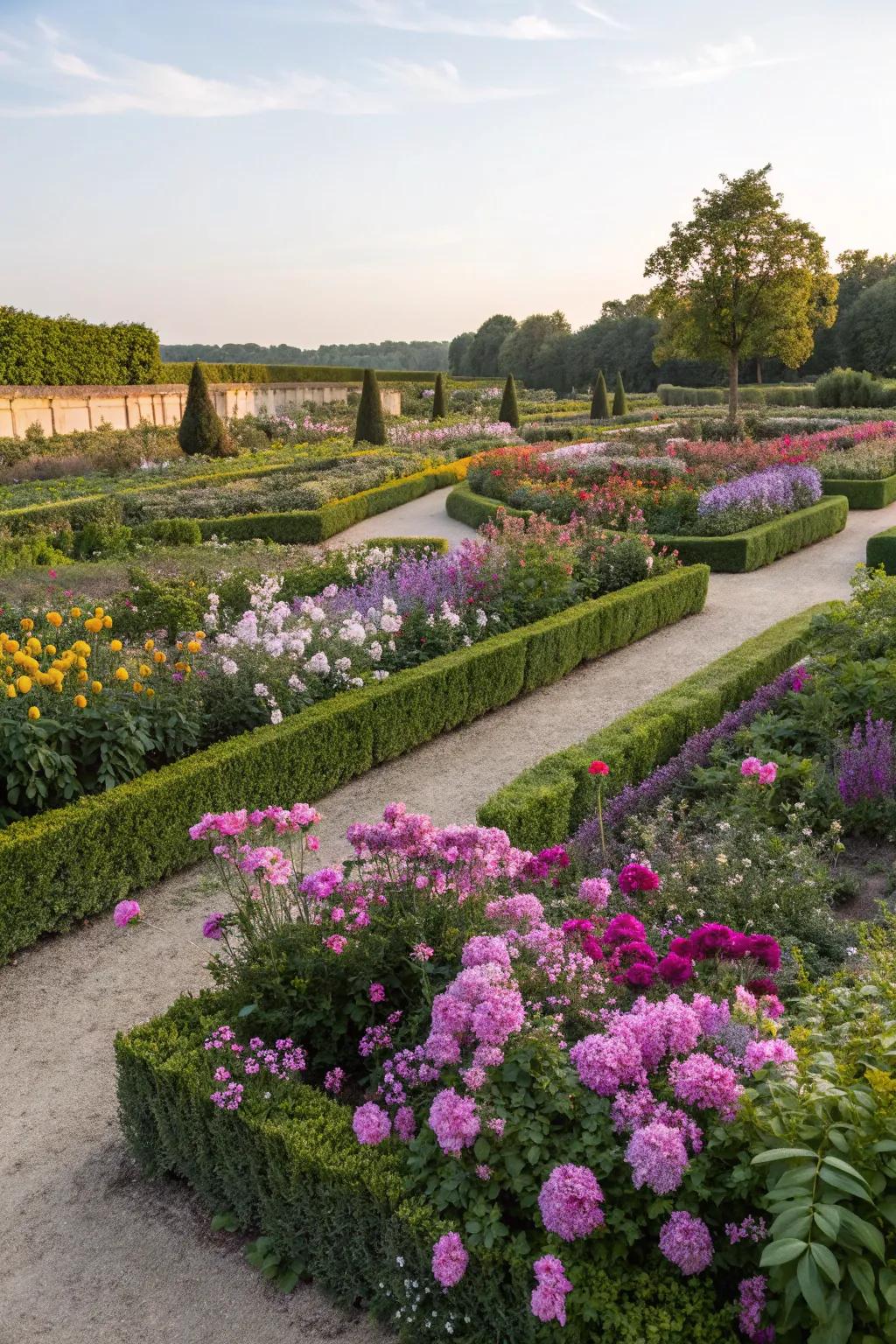 Seasonal blooms keep the garden vibrant all year round.