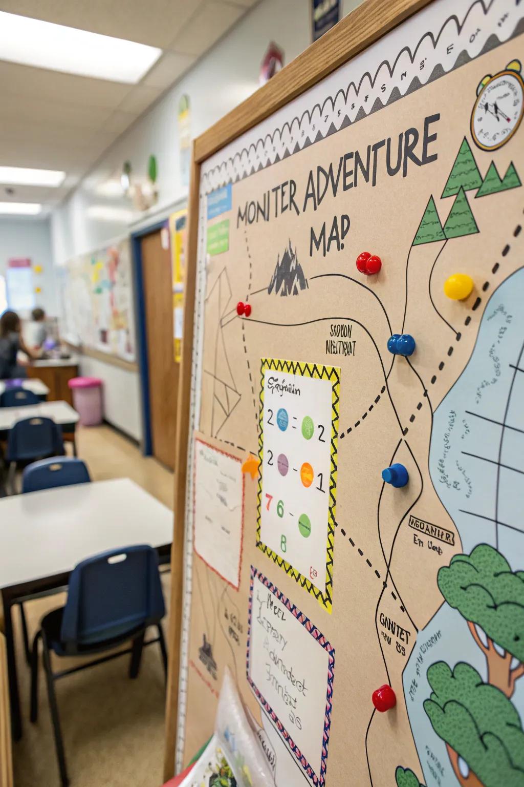 An adventure map board guiding students through exciting learning journeys.