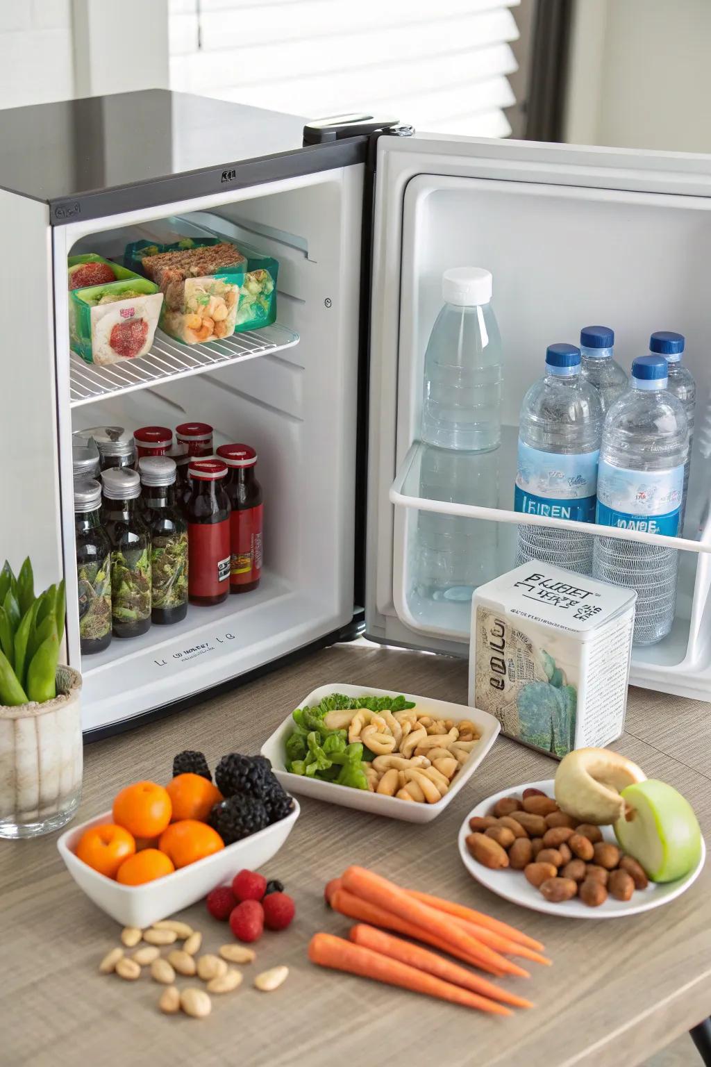 A snack station providing a quick energy boost.