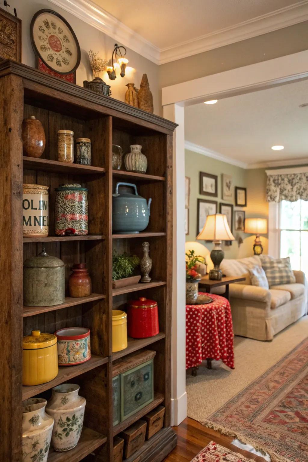 Design a unique wall display using hanging vessels.