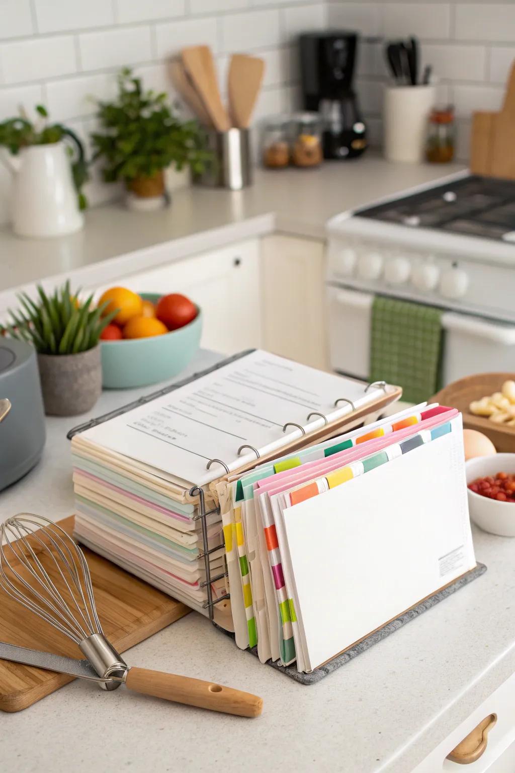 Have your favorite recipes easy to grab in a recipe book.