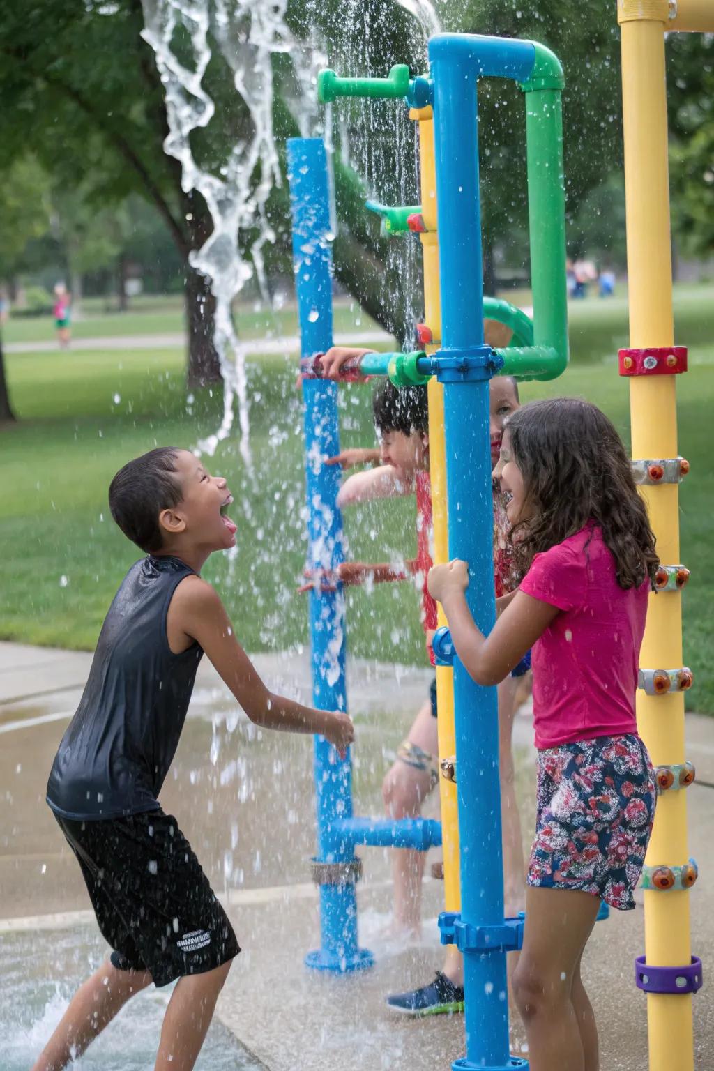Stay cool with a creative water feature.