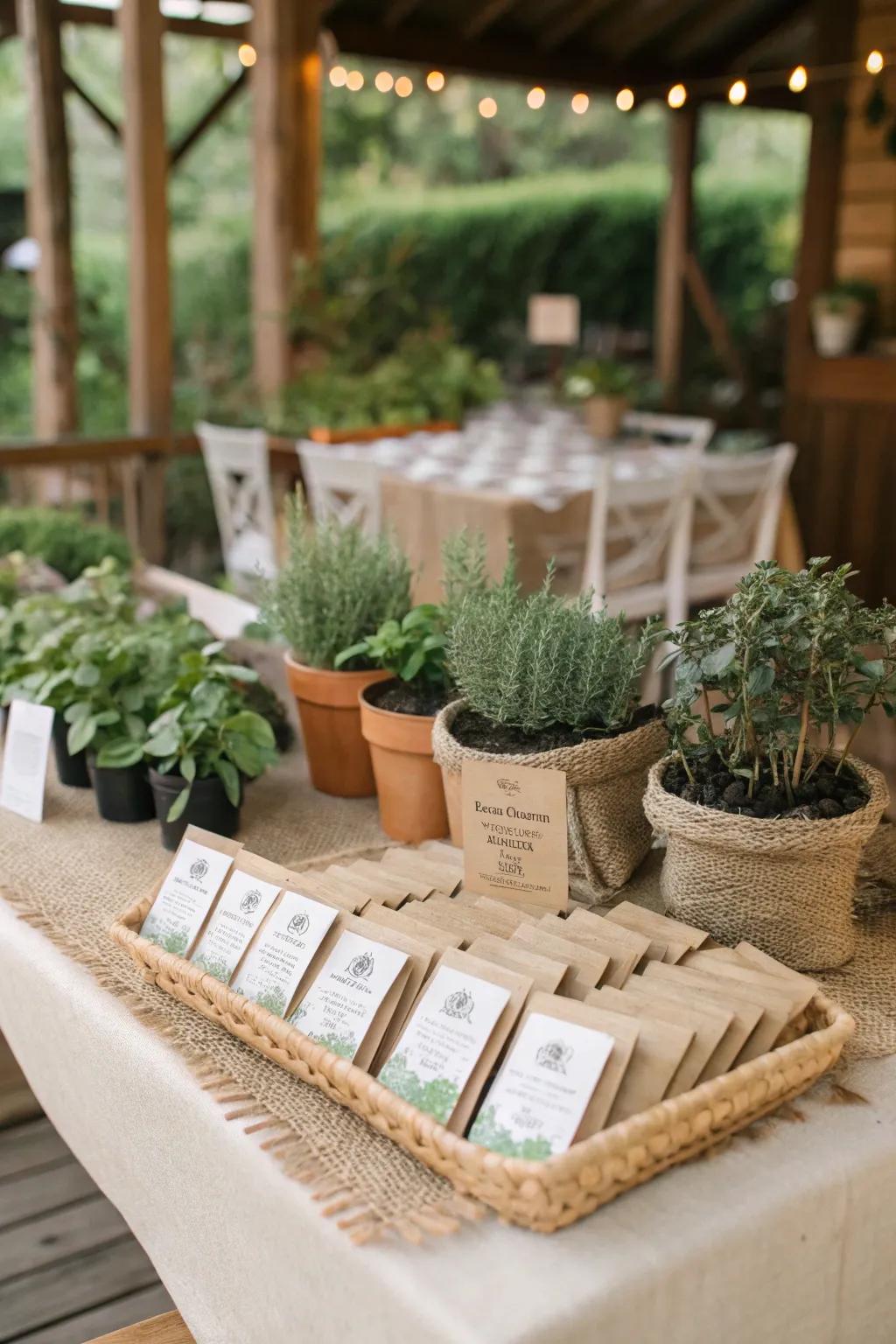 Thoughtfully displayed eco-conscious gifts.