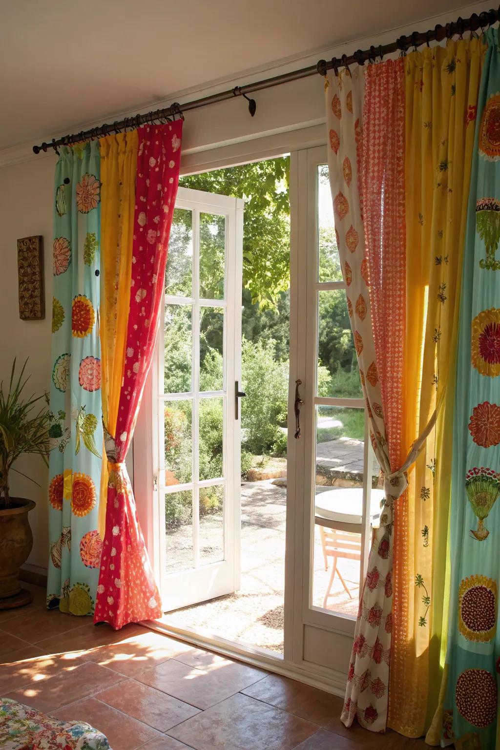 A splash of color in curtains can brighten and energize any space.