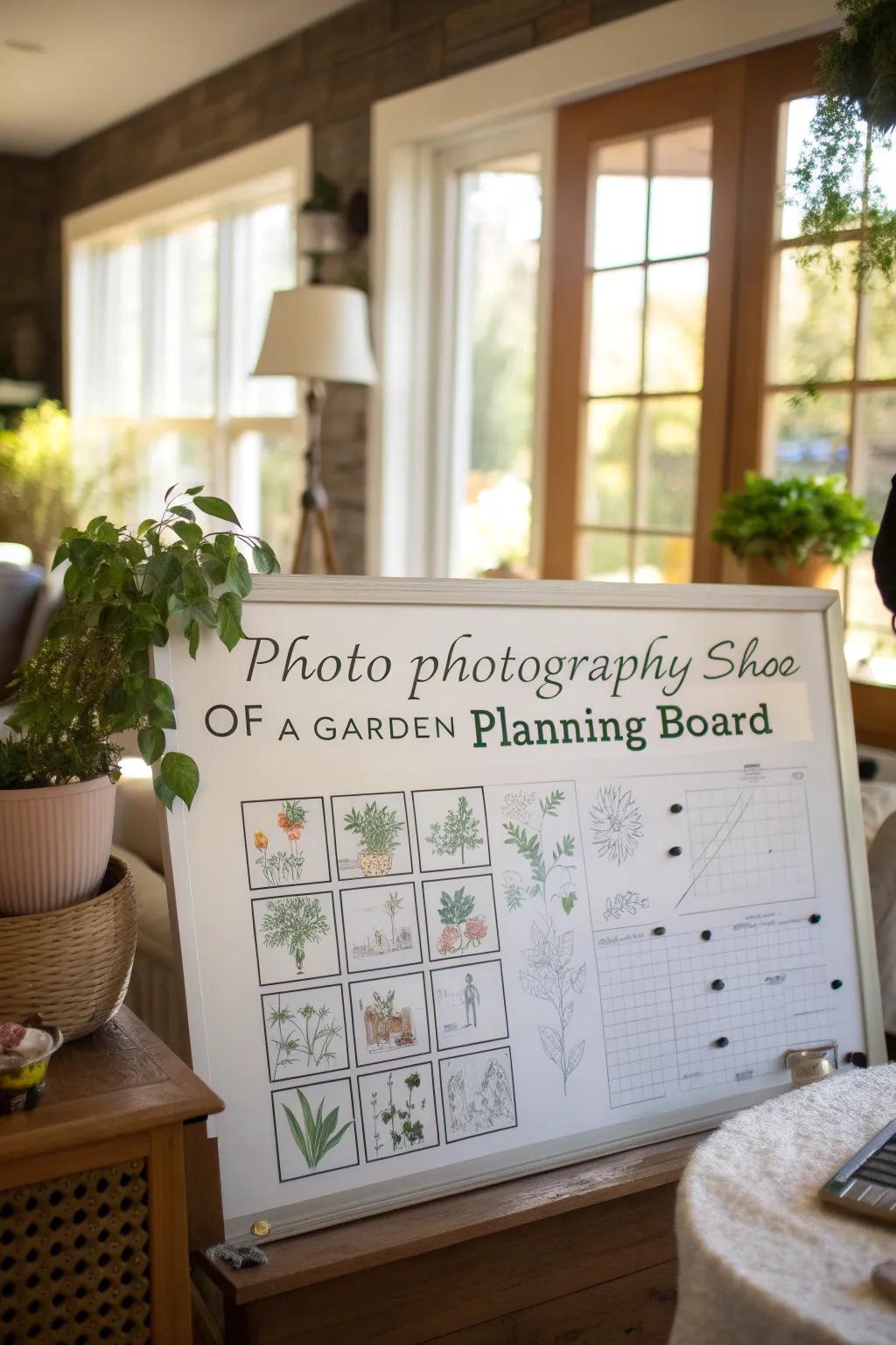 Plan your garden with a whiteboard planting guide.