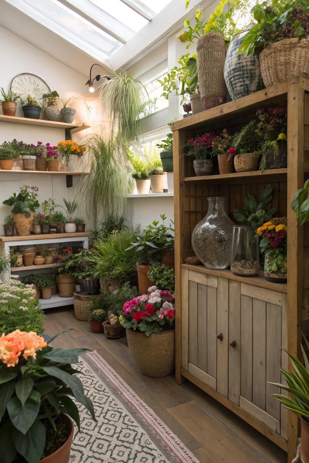 With terrariums and vases, make the most of tiny spaces.