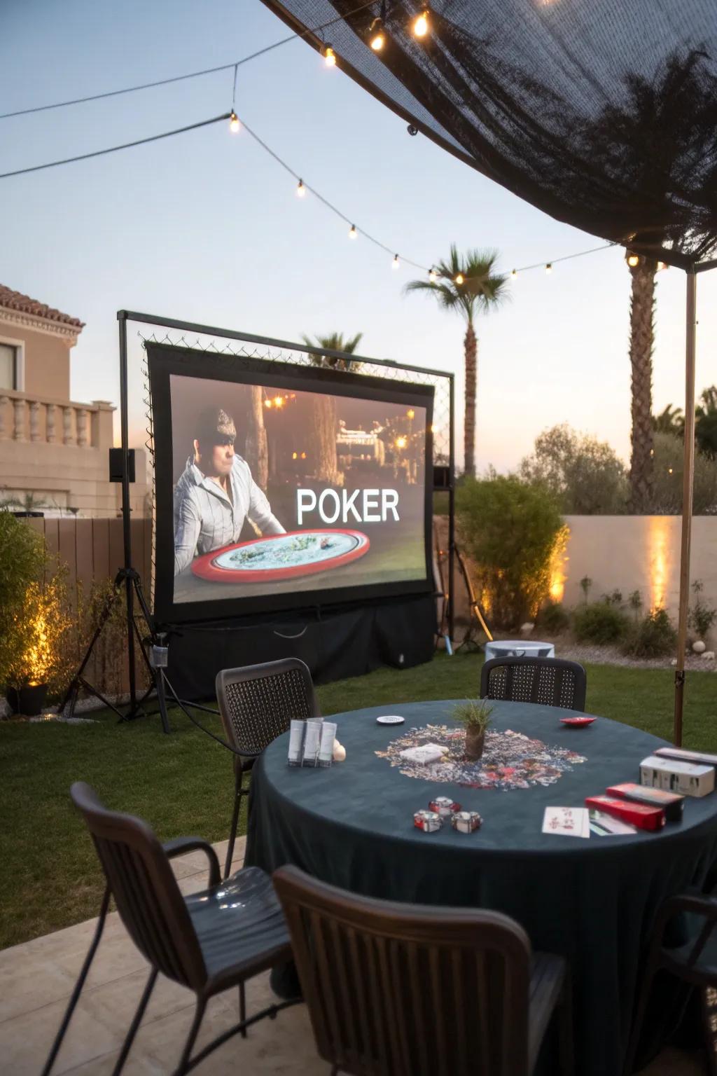 Enhance the atmosphere with film under the stars.
