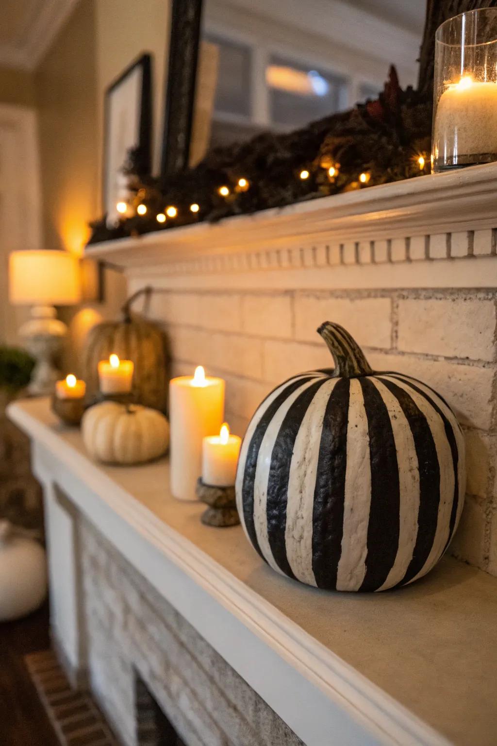 Classic lines contribute a timeless touch to your pumpkin décor.