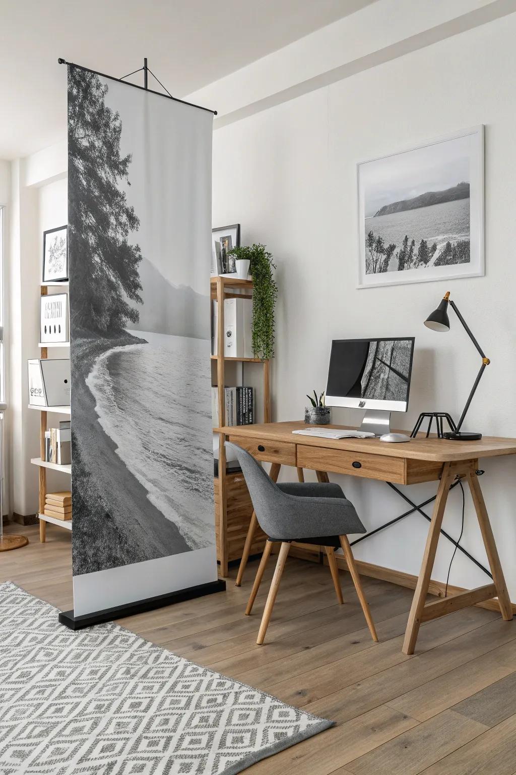 With a monochrome banner in your workspace, you can achieve elegance.