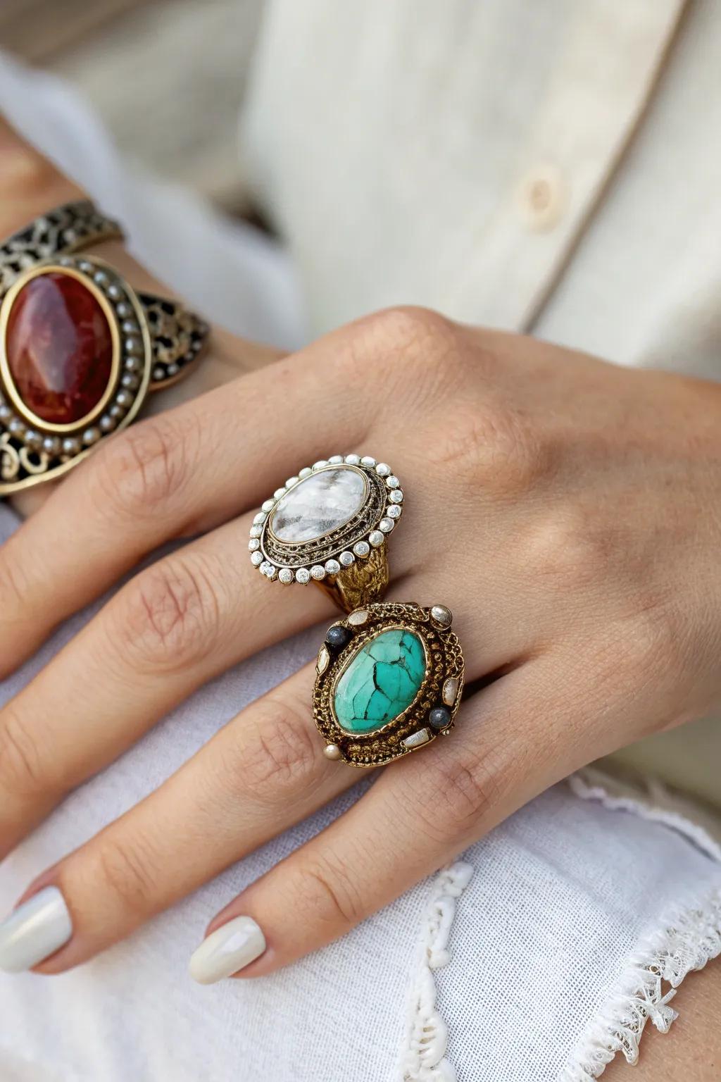 Charming Past-Inspired Rings