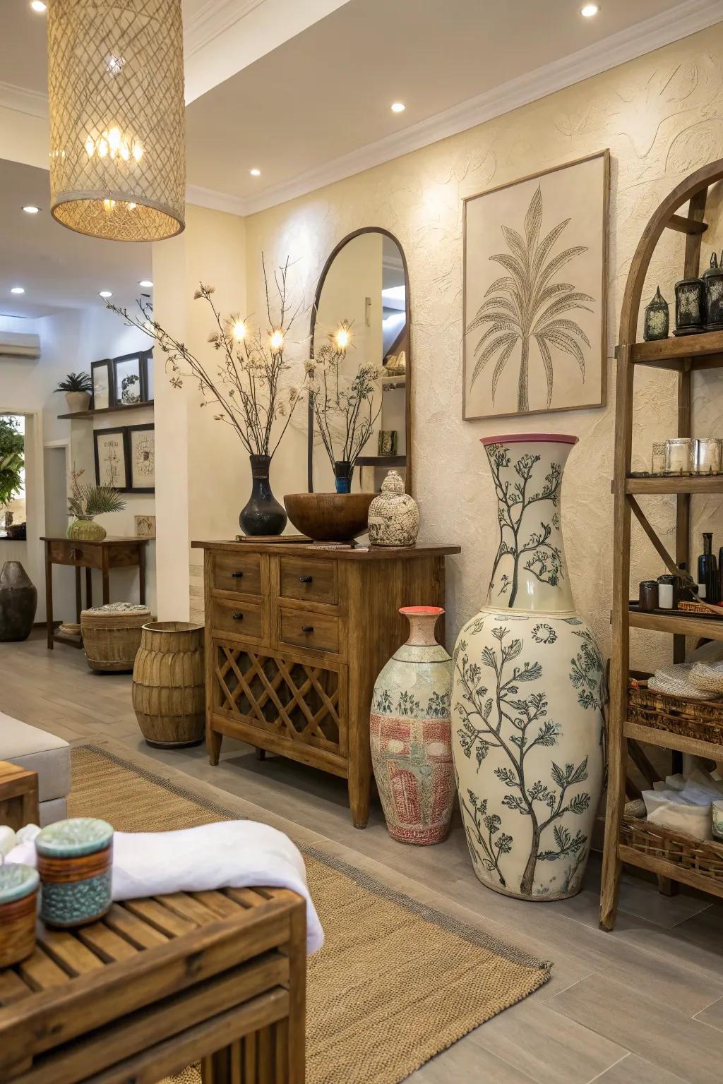 Handcrafted ornamentation that infuses a personal flair.