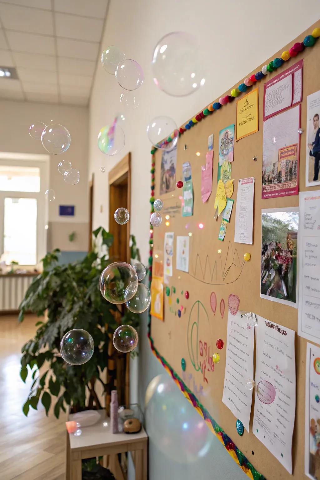 Bring a playful touch through a bubble-themed extravaganza.