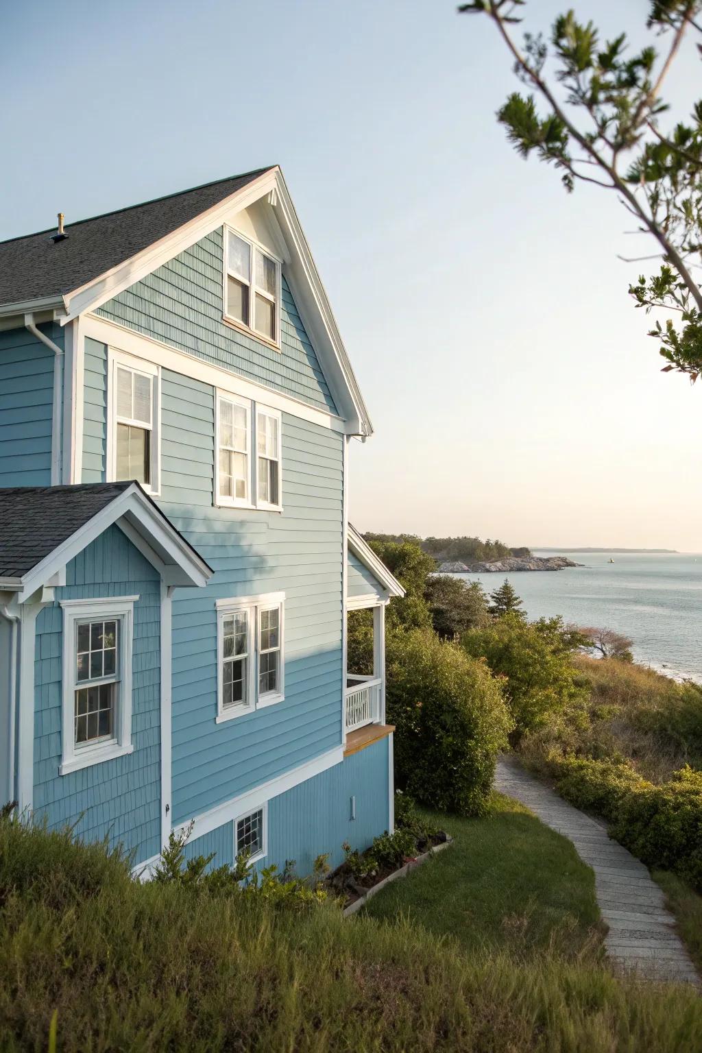 Mellow tones foster a relaxing coastal vibe.