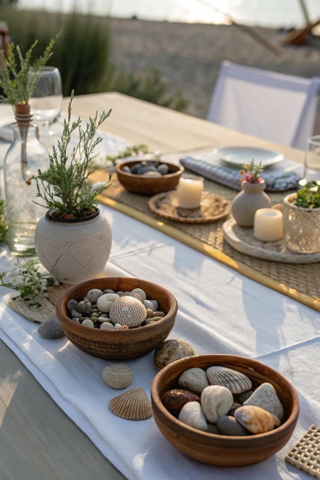 Nature-inspired elements bring an outdoor feel indoors.