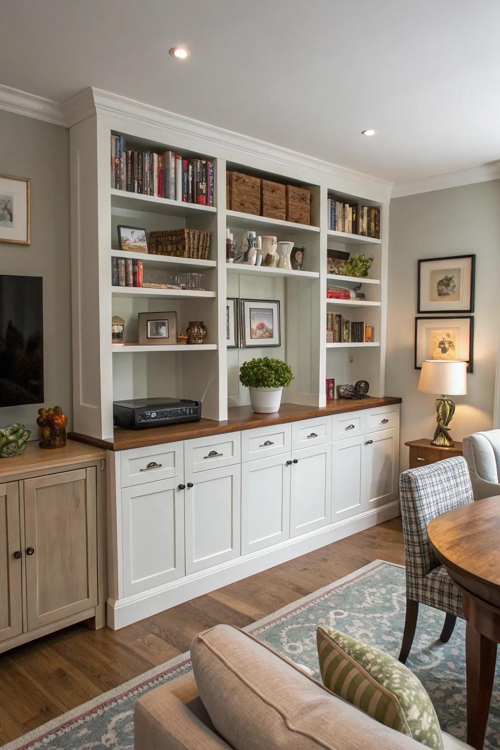 Using vertical space to free up floor area.