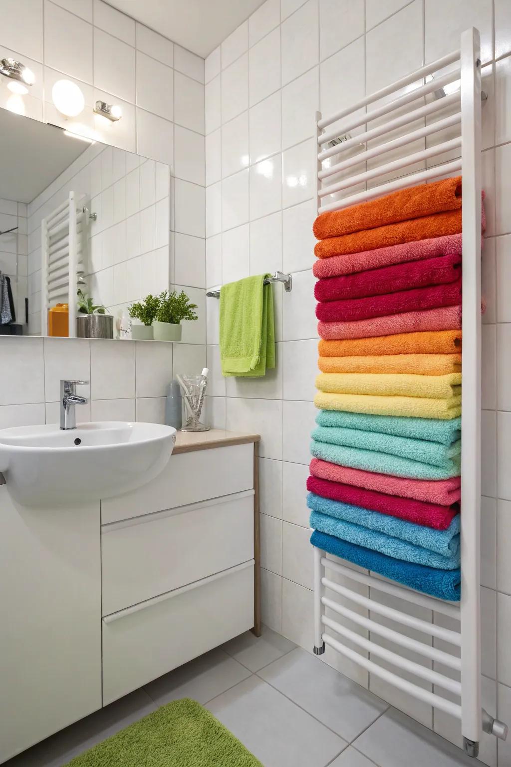 A touch of color through decorations adds character.