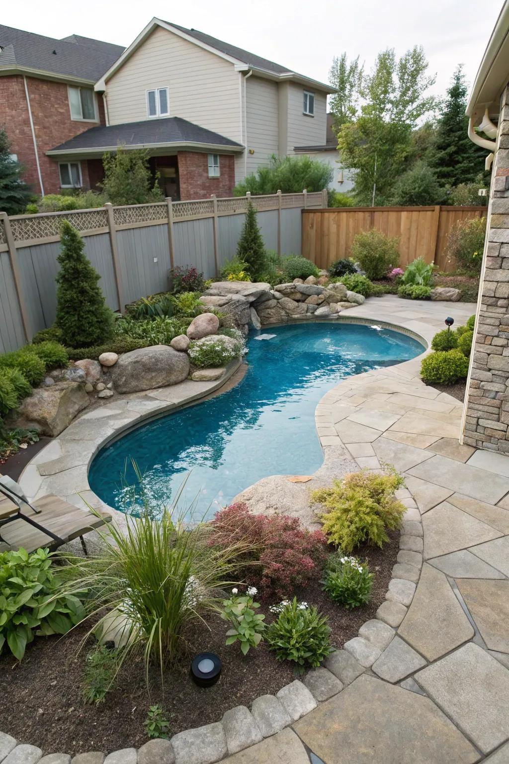 Unique pool layouts for unique yard fits.