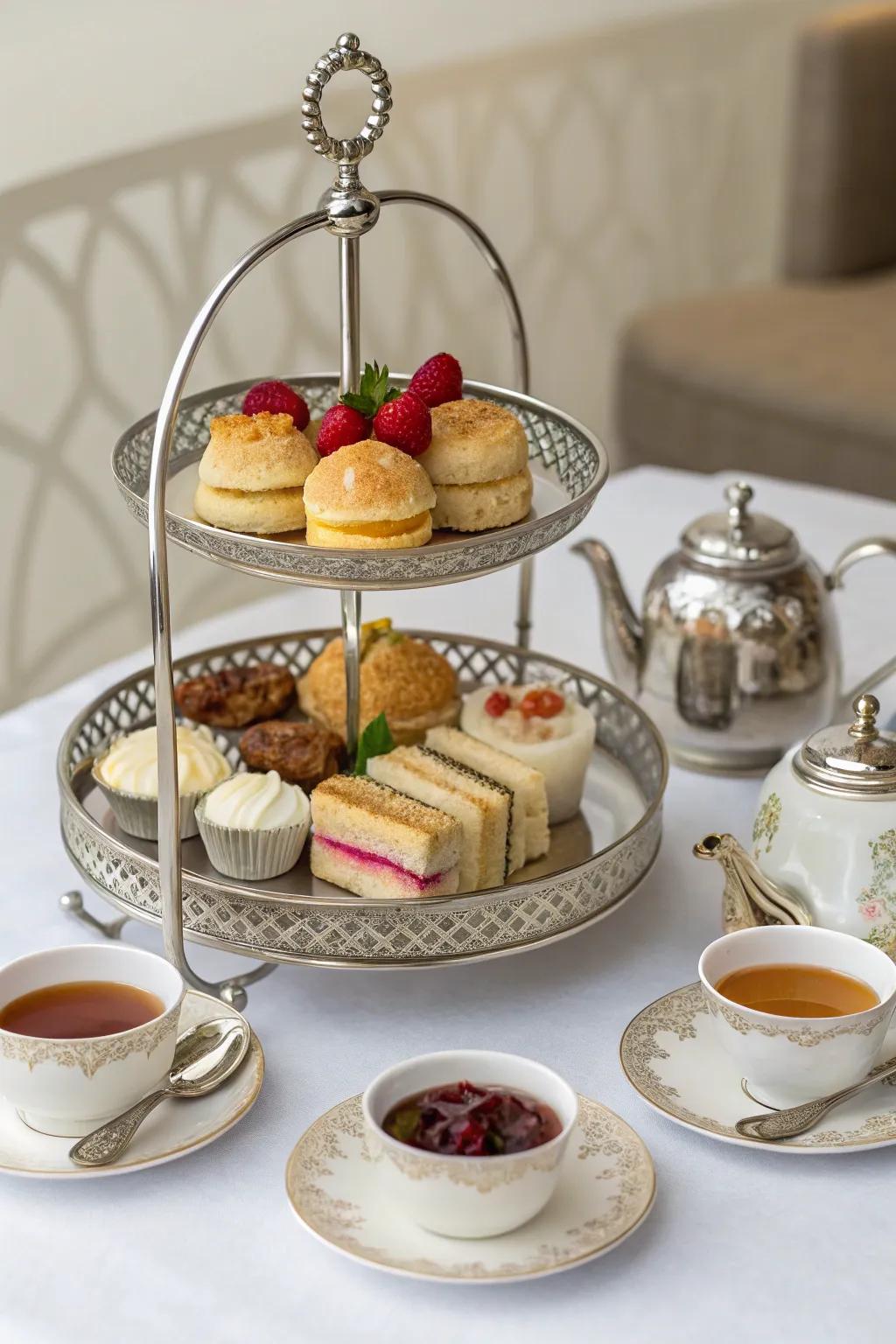 A delightful tea moment display for a cultured interlude.