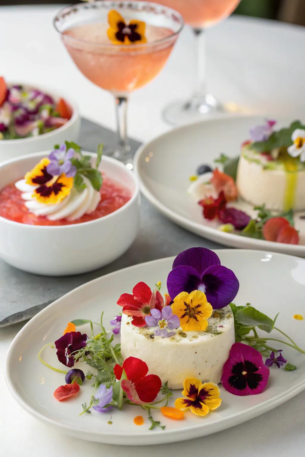 Enhance your menu with the delicate beauty of edible flowers.