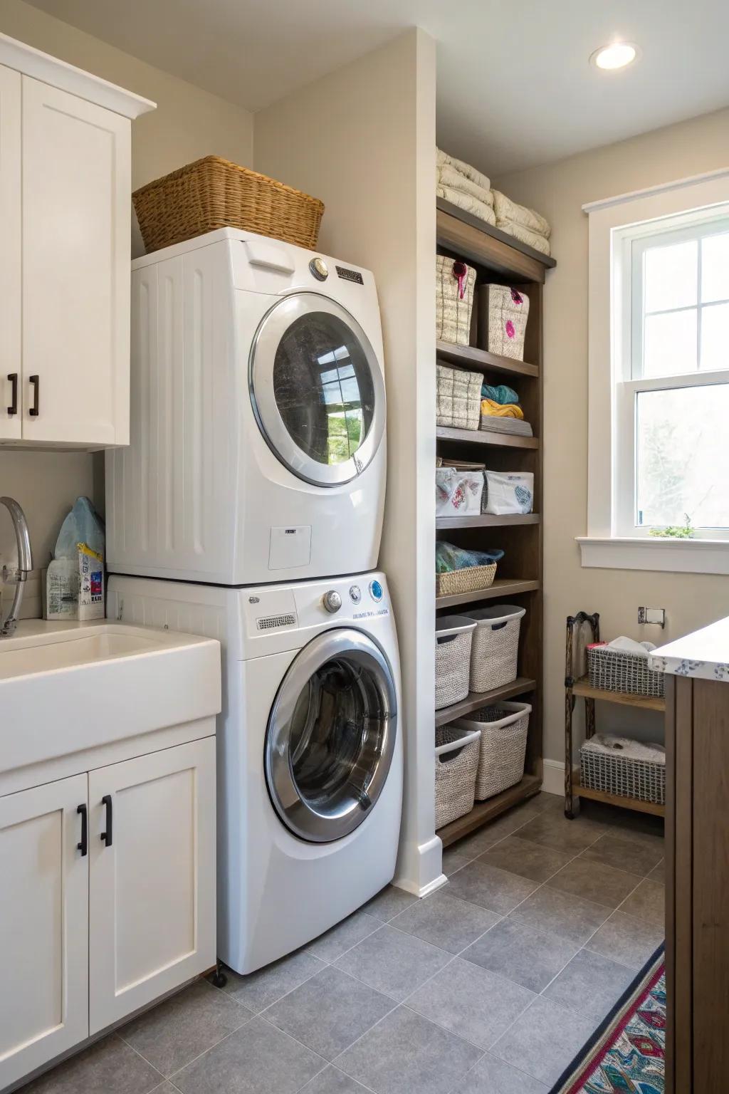 A multi-purpose sink adds practicality and convenience to your laundry room.