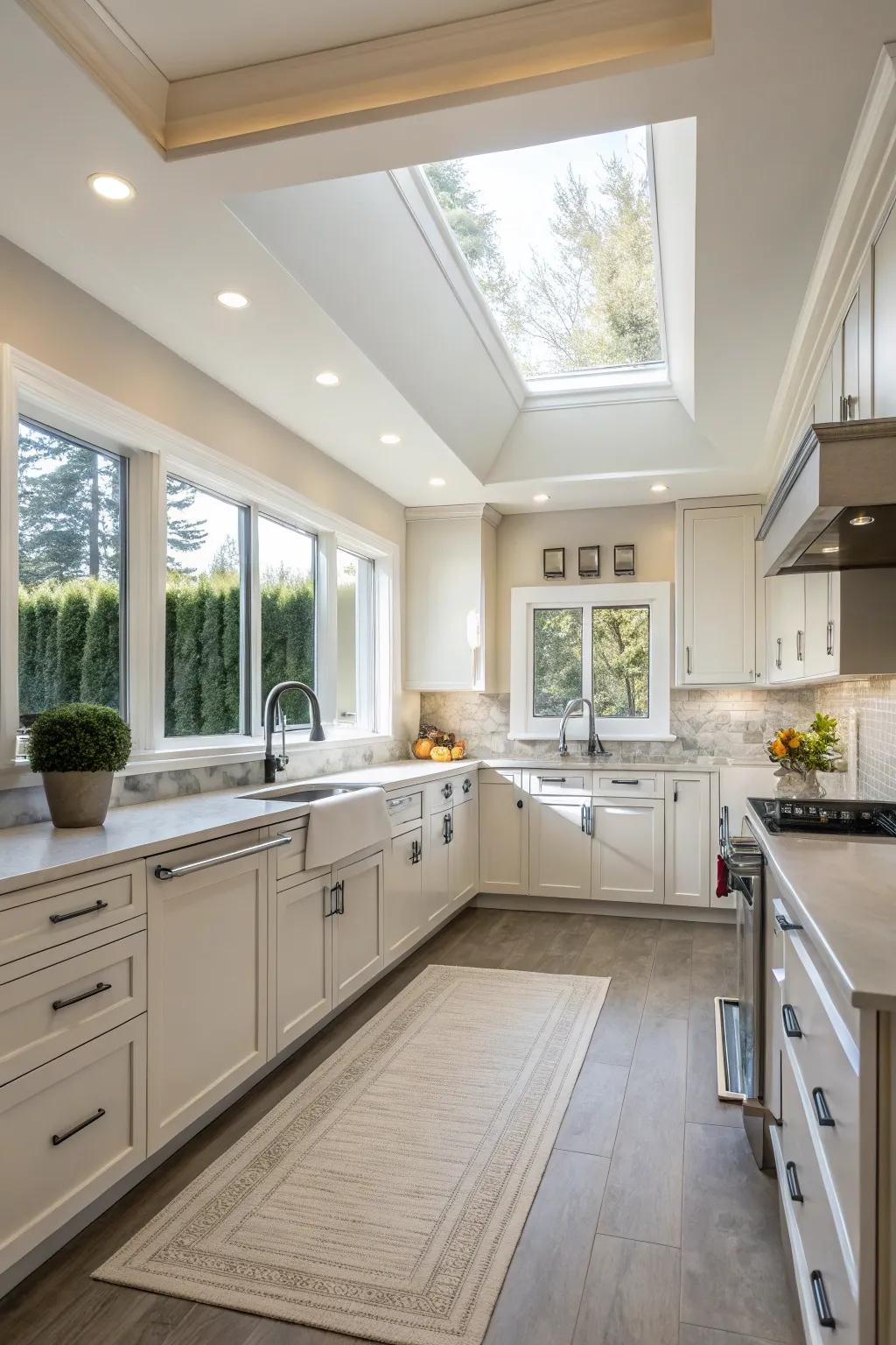 A bulkhead offers a neat and structured look for high kitchens.