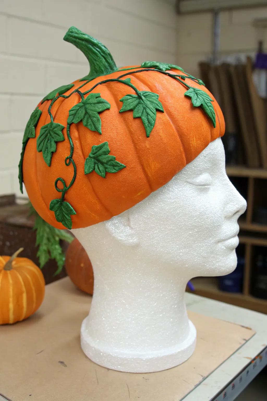 A pumpkin head that delivers autumn charm to Halloween.