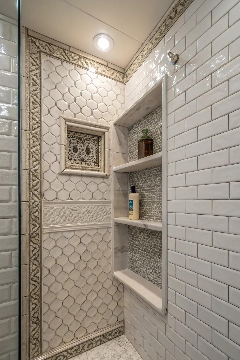 A textured niche that adds depth to any room.