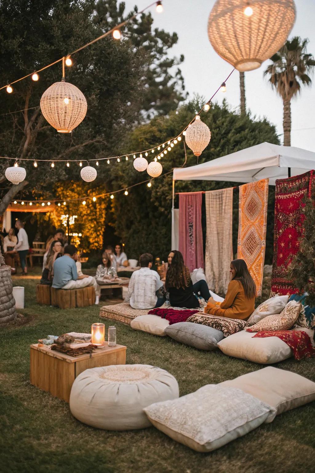 Relax in style with a bohemian summer bash.