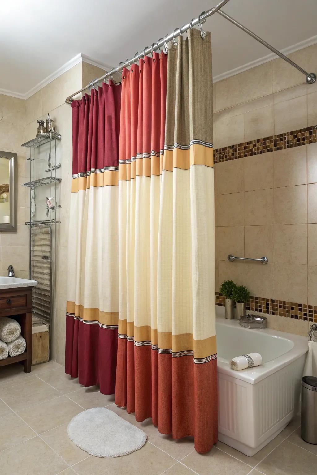 Layering with a dual-rod system adds depth and sophistication.