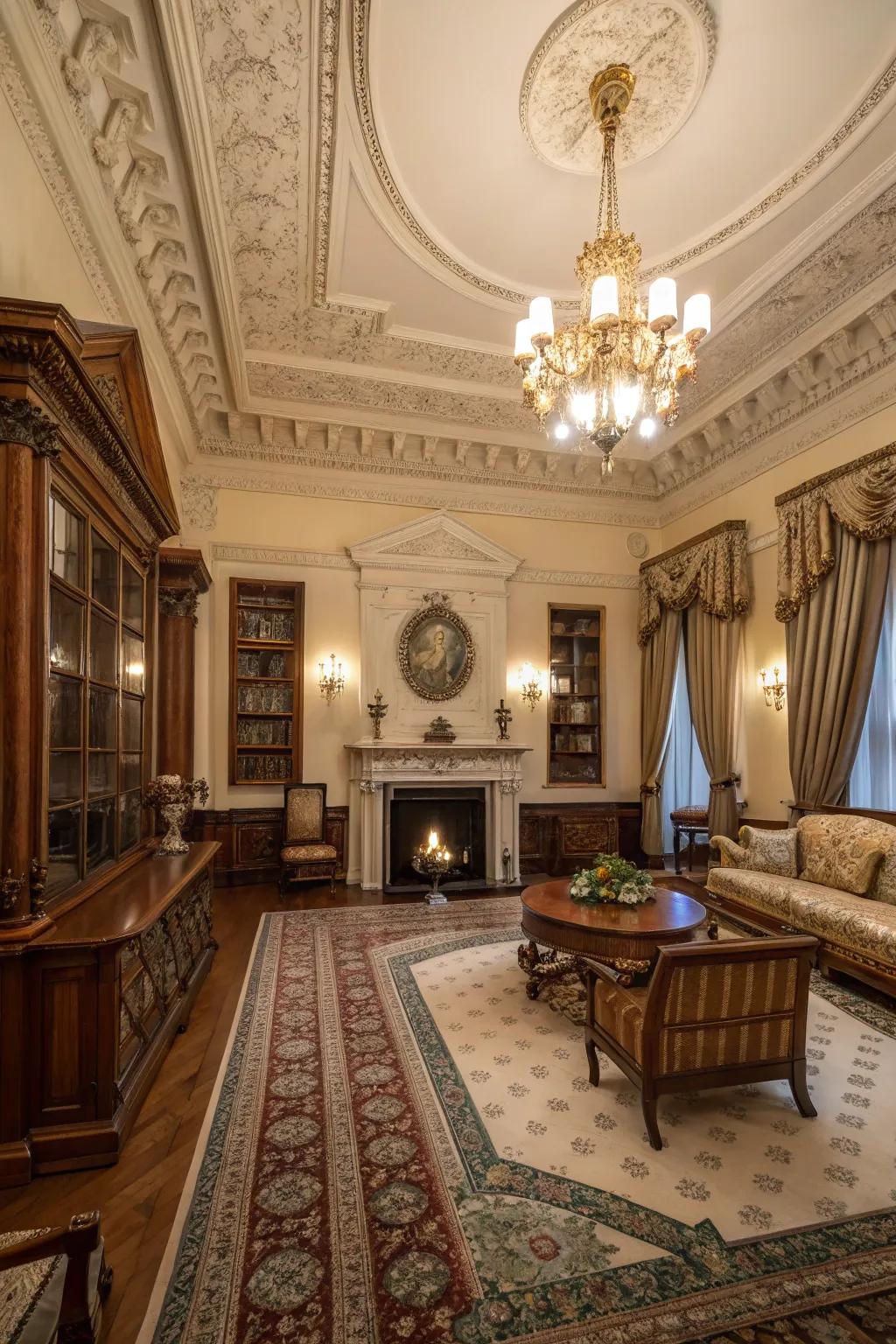 Traditional elegance with classic and sophisticated decor.