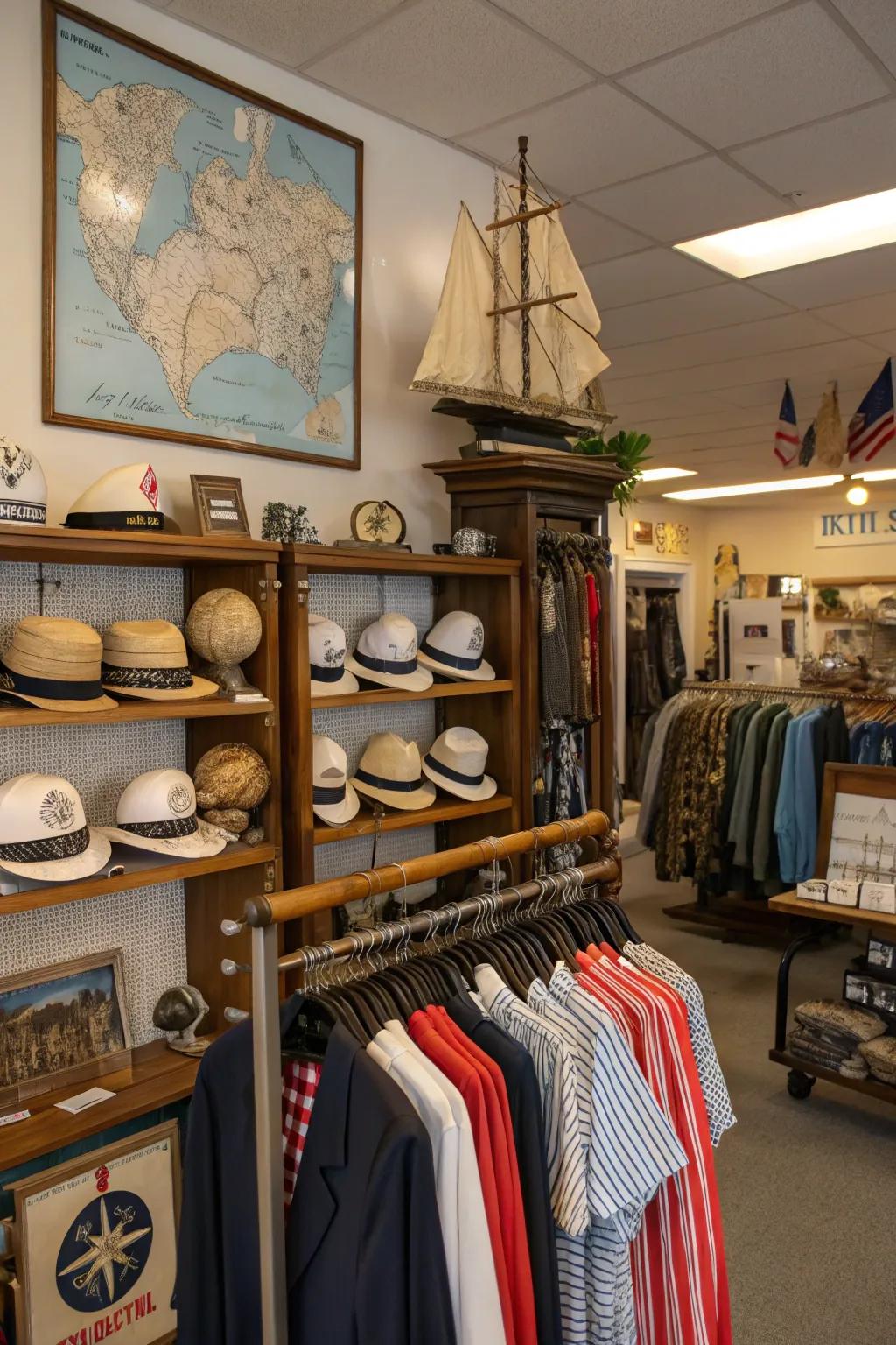 A themed display telling a maritime story.