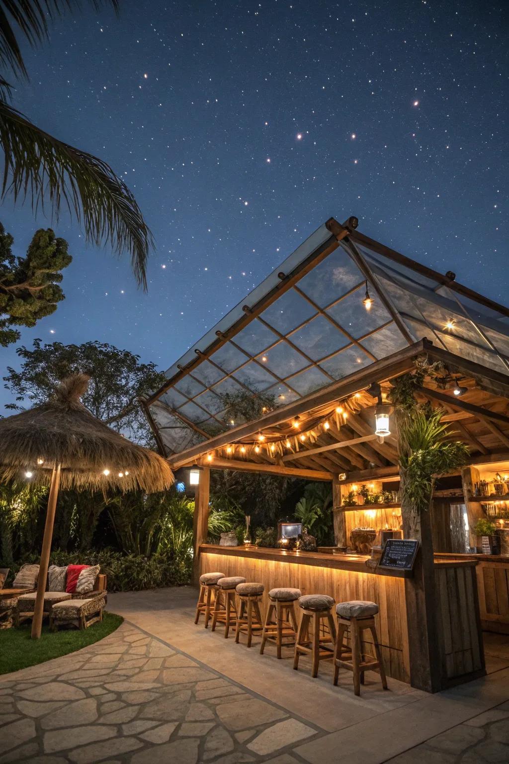 Crystal coverings deliver a sumptuous approach to relish the heavens.