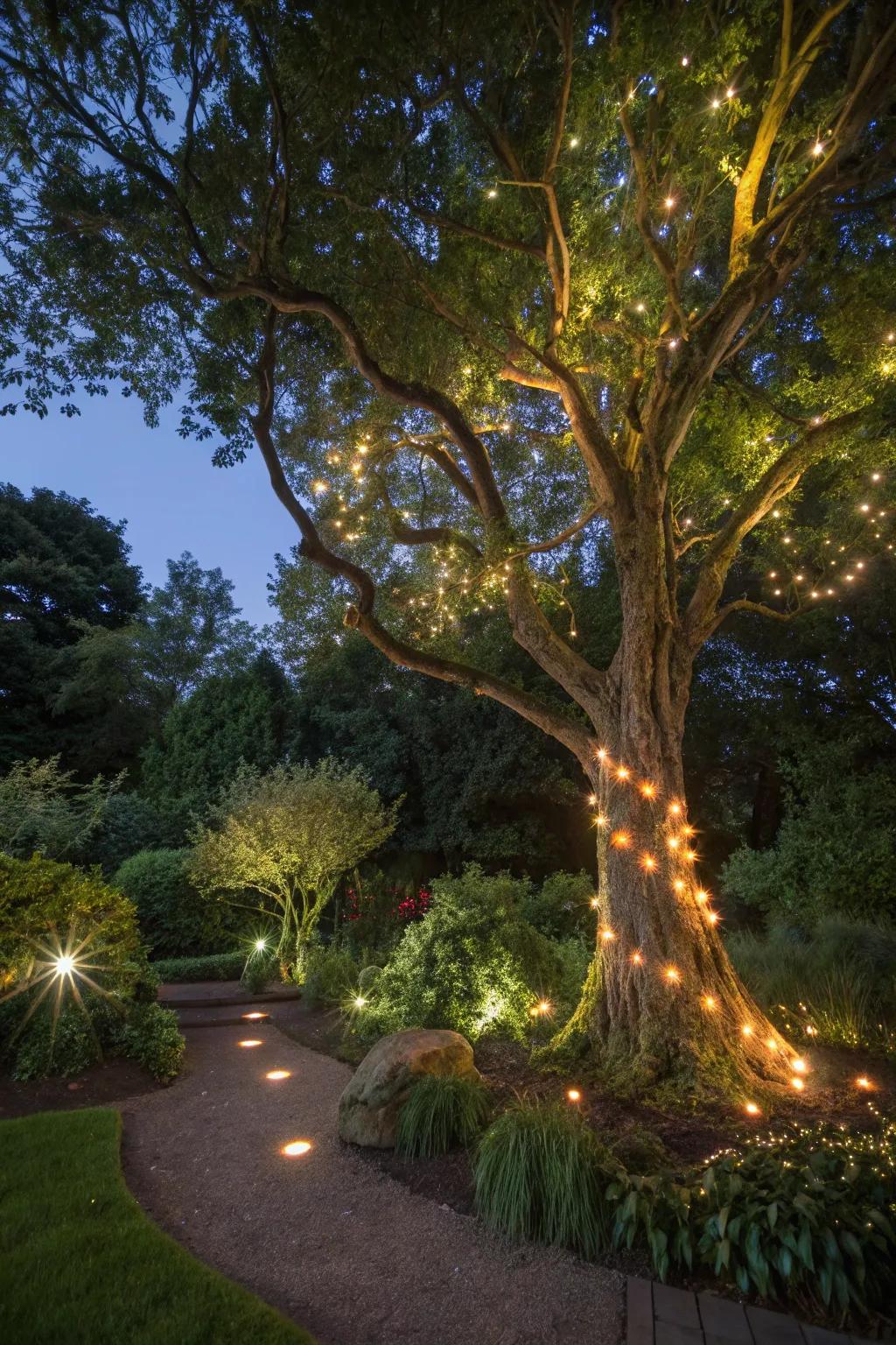 Interactive lighting brings zeal to garden landscapes.