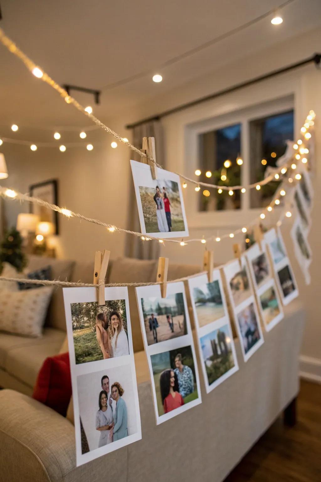 Display cherished memories with a personalized photo setup.