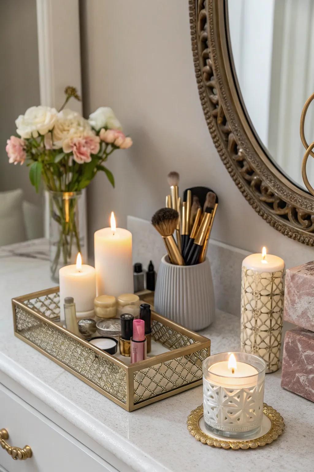 Unconventional decor introduces an artistic flair.