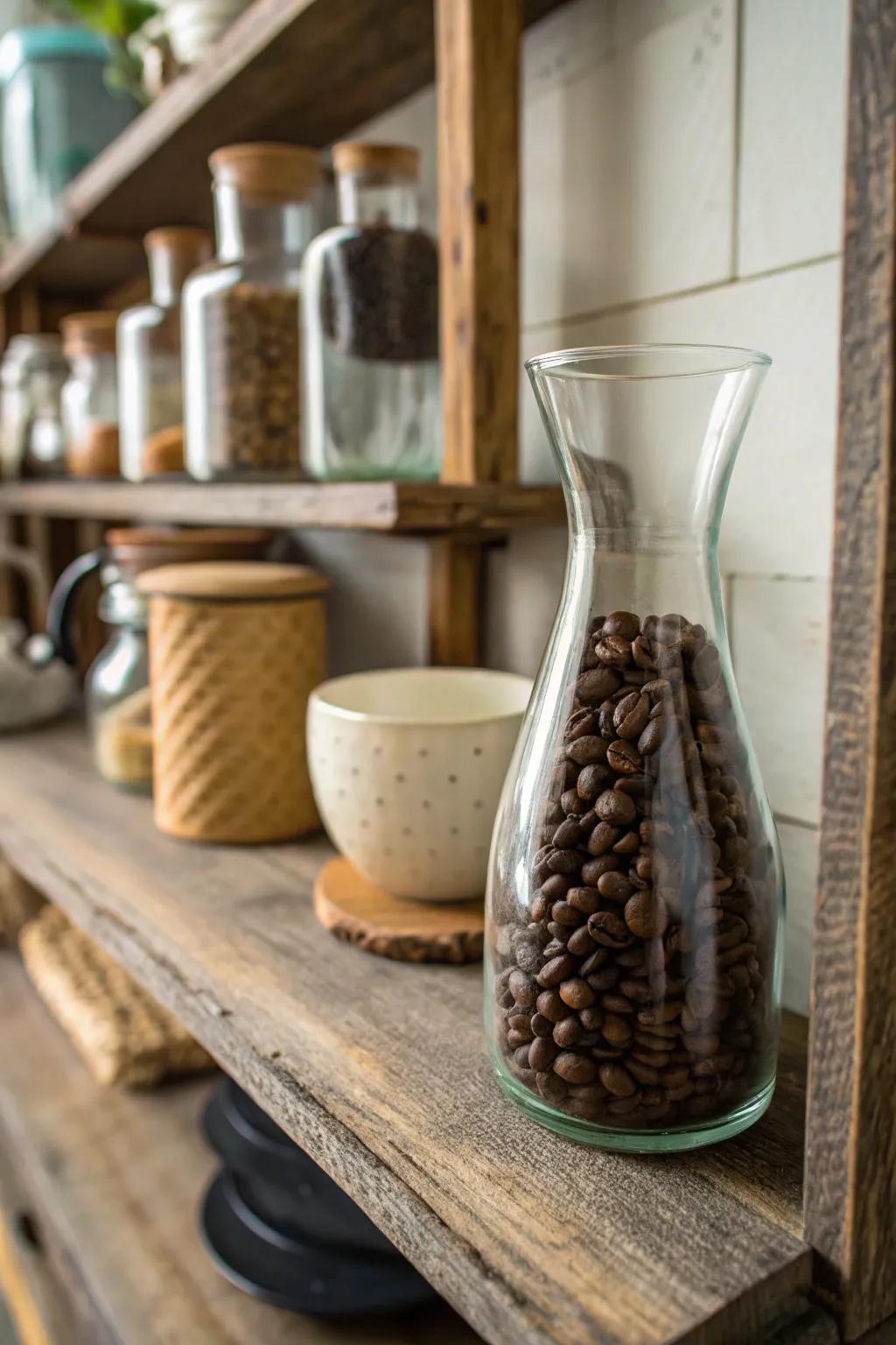 Enjoy a rich aroma with coffee beans as supplements.