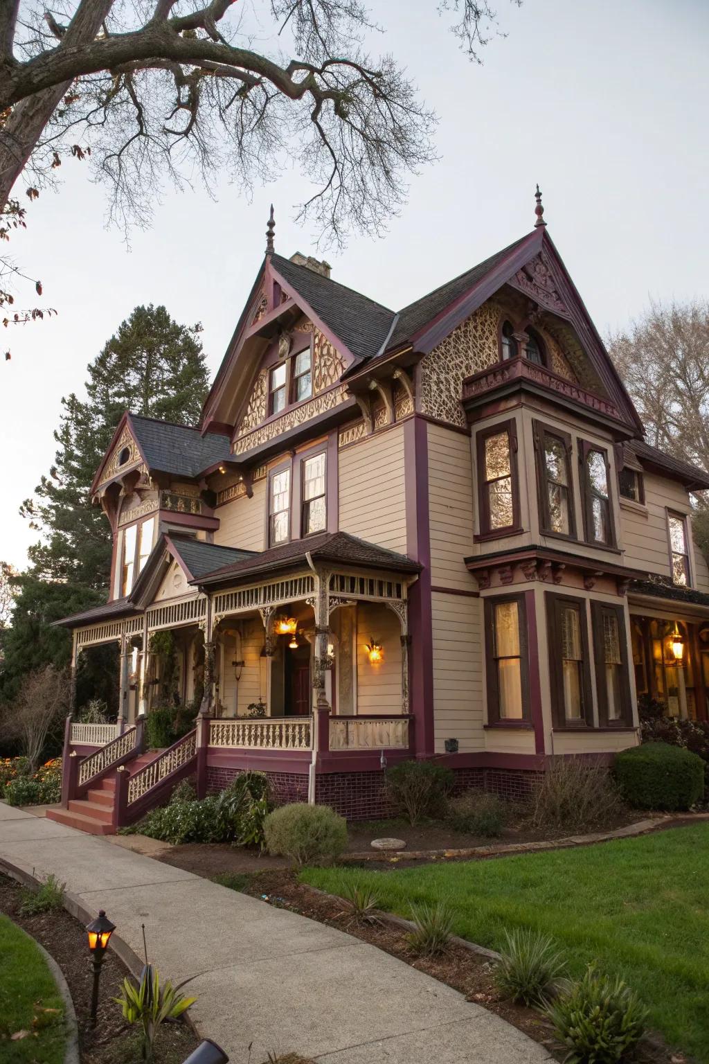Deep plum makes Victorian spaces feel luxurious and cozy.