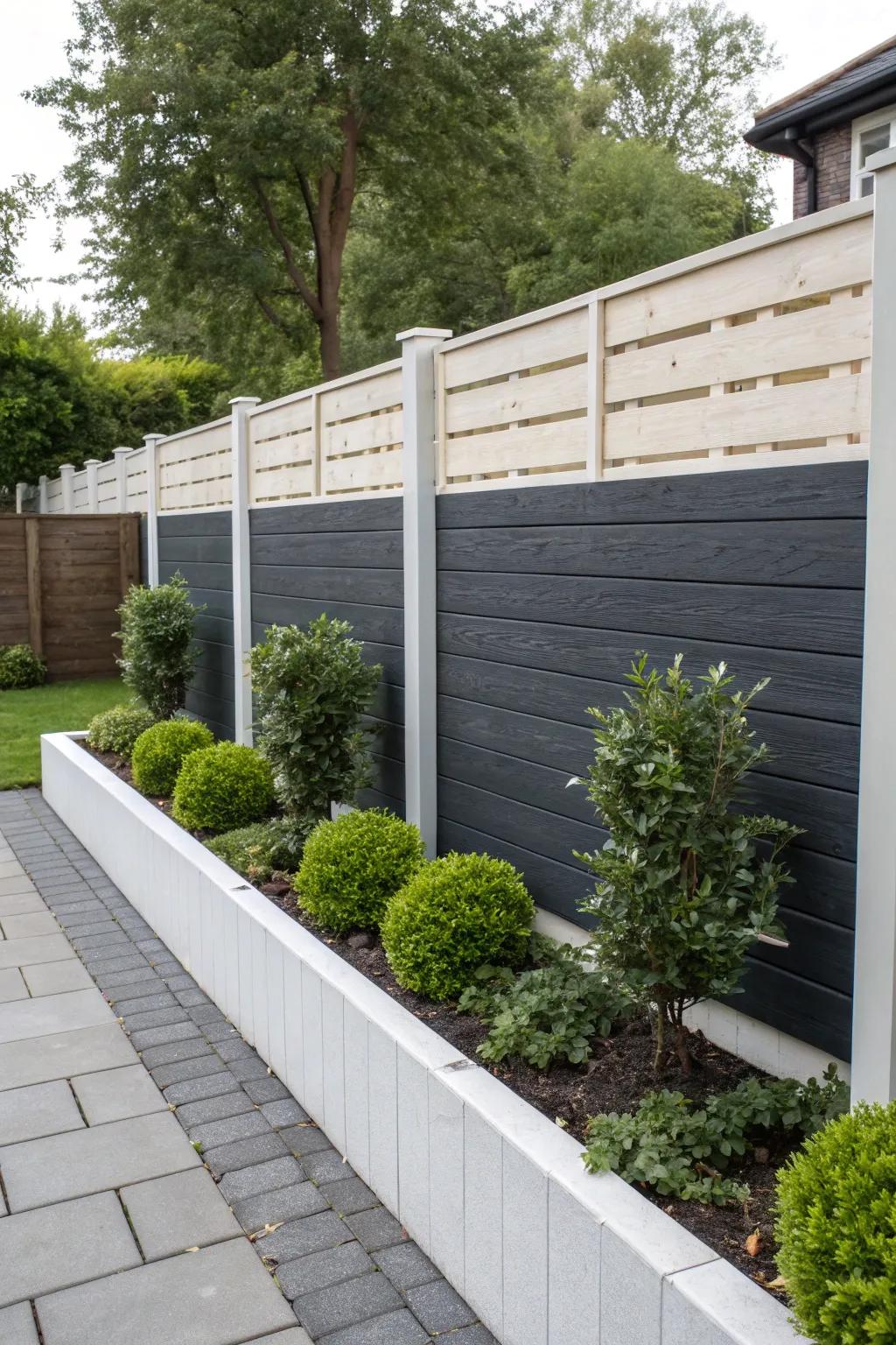 Slate and pure for a dramatic effect.