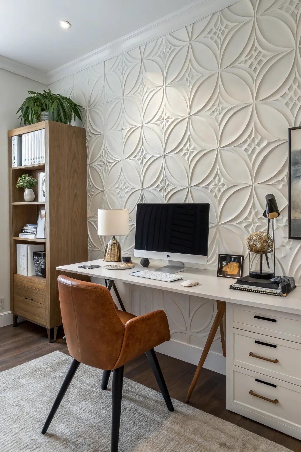 Architectural panels offer a refined design.