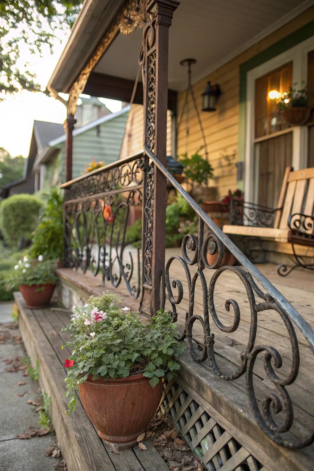 Steel railings for safety and style.
