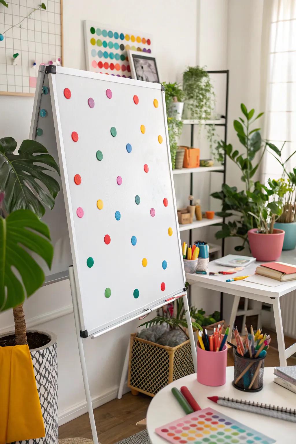 Write-and-wipe circles render note-taking enjoyable and eco-friendly.