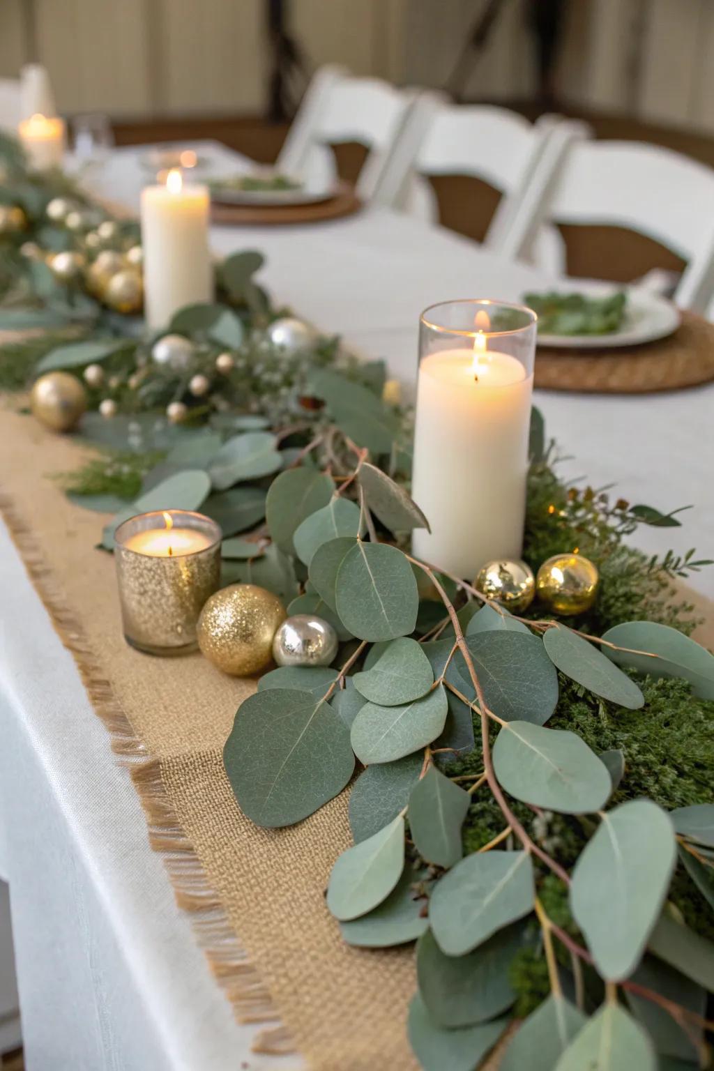Serenity using a fragrant herb runner.